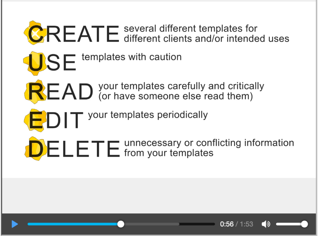 Video: The Golden Rules of a Report Template